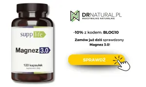 Butelka suplementu Magnez 3.0 od SuppLife. Zniżka 10% na magnez na ból głowy z kodem BLOG10. Zamów już dziś!