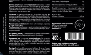Suplement diety KFD Premium Citrulline zawiera jabłczan L-cytruliny. Cytrulina co daje? Wspiera regenerację i wydolność. 400g.