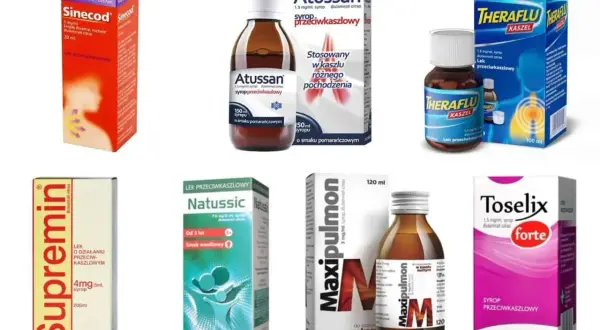 Syropy na kaszel dla dzieci: Sinecod, Atussan, Theraflu, Supremin, Natussic, Maxipulmon, Toselix. Pomoc w walce co na mokry kaszel u dziecka.