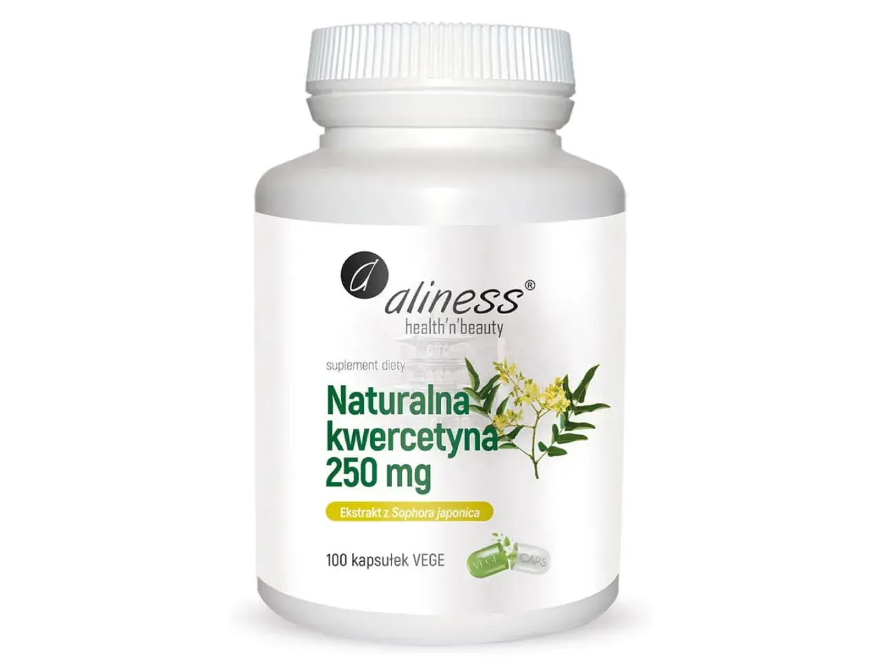 Suplement diety Aliness z naturalną kwercetyną 250 mg, ekstrakt z Sophora japonica. Kwercetyna co to? To cenny antyoksydant.