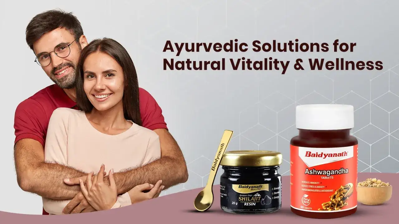 Szczęśliwa para, ajurwedyjskie zioła na libido: Shilajit i Ashwagandha, dla naturalnej witalności.