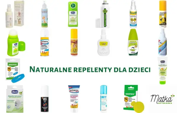 Szukasz naturalnych sposobów, jaki olejek na komary sprawdzi się dla dzieci? Na zdjęciu znajdziesz różne preparaty, spraye i plastry odstraszające owady.